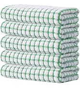Kitinjoy Cotton 5 Pack Terry Kitchen Towels, 16 x 25 Inches Super Soft and Absorbent Dish Towels,...