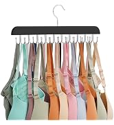 OMHOMETY Bra Hanger for Closet, Tank Top Hanger 20 Hooks Capacity Sturdy Wood Space Saving Hanger...