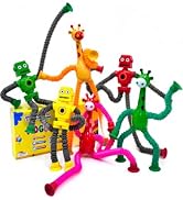 Telescopic Suction Cup Toys, Robot &amp; Giraffe Sensory Pop Tube for Kids