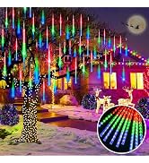 KNONEW Christmas Lights Outdoor, 15 inch 24 Tubes 672 LED Meteor Shower Lights Plug in Waterproof...