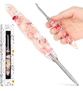 Katech 5.0mm Crochet Hook for Arthritic Hands, Hand-Polished Stainless Steel Ergonomic Crochet Ho...