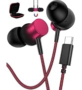 USB C Earbuds for Samsung Galaxy S25 Ultra S24 S23 FE S22 S21 Plus in Ear Noise Canceling HiFi Ba...