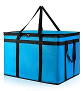 XXXL Insulated Food Delivery Bag - Reusable Thermal Cooler Grocery Bags for Doordash Catering, Pi...