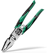 SENDA 9-in-1 Multi-Function Lneman Pliers - 9 Inch High-Carbon Steel Combination Wire Cutting Cri...