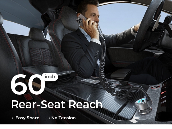 95W Fast Charging USB C Car Charger