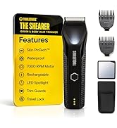 TOOLETRIES The Shearer - Groin &amp; Body Hair Trimmer for Men, Electric Shaver for Pubic Hair, Balls...