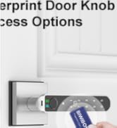 BIWIBON Fingerprint Door Lock 5 in 1 Fingerprint Door Knob Black
