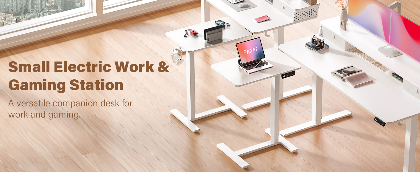 small electric office work gaming standing desk adjustable height
