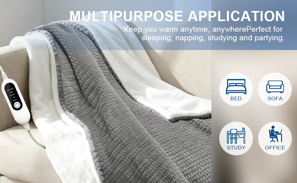 heated blanket throw