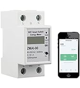 WiFi Smart Energy Monitor Switch Meter, Compatible with Alexa Google Home, Remote Control with Sm...