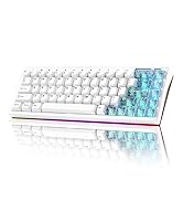 YUNZII AL65 Wireless Mechanical Keyboard, Full Aluminum CNC,Support QMK/VIA Software Gasket Struc...