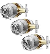 AmzGod 3 Pack Door Knob with Lock and Key, Keyed Entry Door Knobs,Interior and Exterior Door Lock...