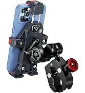 BRCOVAN Aluminum Alloy Motorcycle Phone Holder with Vibration Dampener &amp; High-Speed Secure Lock, ...