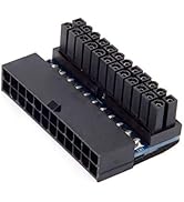 JSER ATX 24Pin Female to 24pin Male 90 Degree Power Adapter Compatible for Mainboard Motherboard ...
