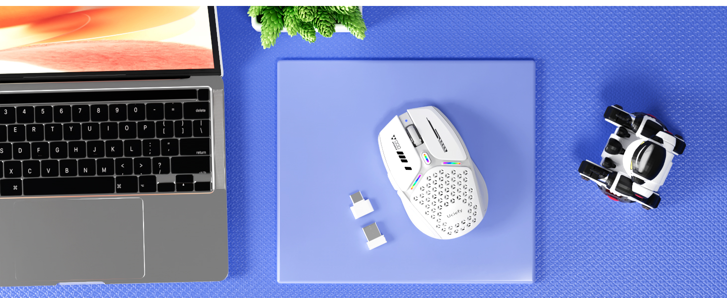 triple mode bluetooth mouse white