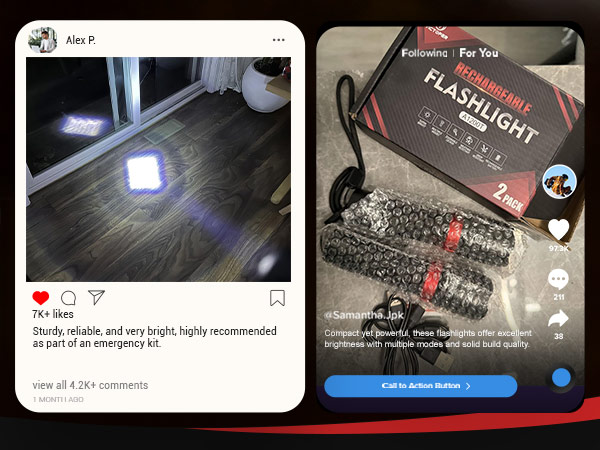 led flashlight rechargeable