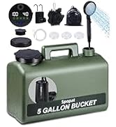 Spopal Portable Shower for Camping with 5-Gallon Water Jug, [Upgraded] 10000mAh Rechargeable Camp...