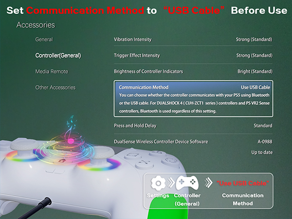 usb cable settings
