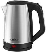 Stariver 2.5L Large Electric Kettle, BPA Free Stainless Steel Water Heater, Fast Boil Electric Te...