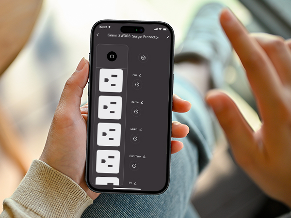 Geeni SW008 Surge Protector Individual Control