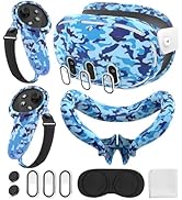 Silicone Cover Set Compatible with Oculus/Meta Quest 3, Touch Controller Grips Cover, VR Shell Co...