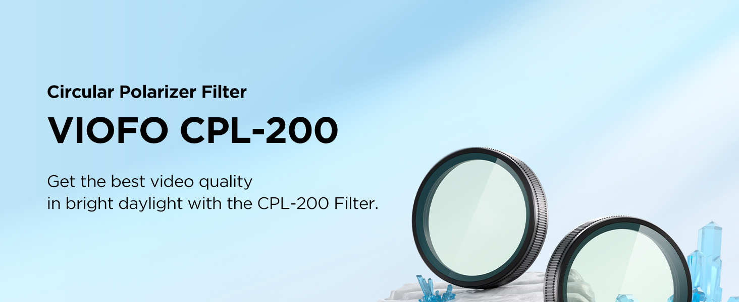 VIOFO CPL-200 Filter: Reduces windshield glare &amp;amp; reflections for best daylight video quality