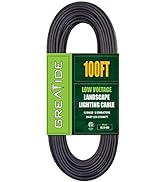 GREATIDE 12/2 Low Voltage Landscape Lighting Wire, Outdoor Direct Burial Cable, 12 Gauge 2 Conduc...