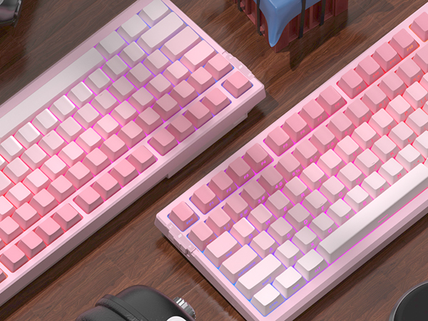 Soft pink color scheme