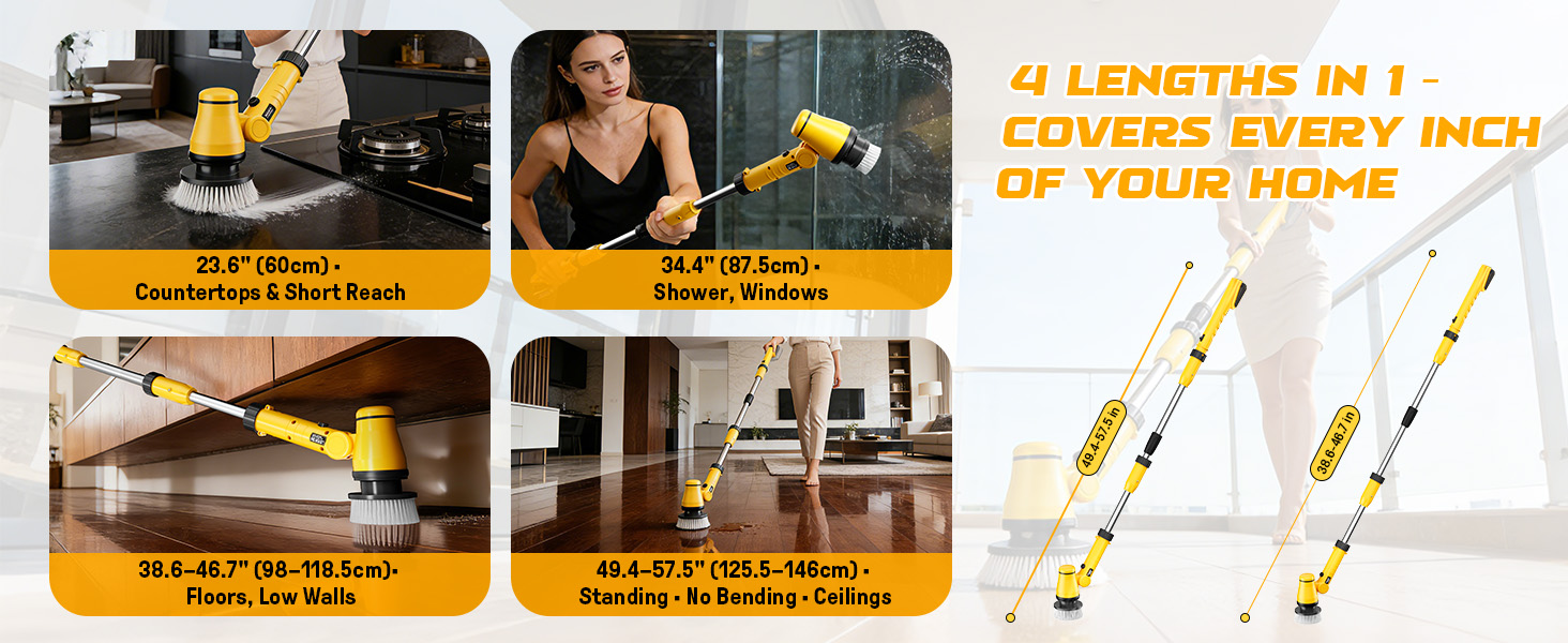Shower Scrubber Cordless Cleaning Brush