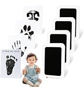 echosari 4 Pack Inkless Baby Hand &amp; Footprint Kit, 5x3.2in Mess Free Clean Touch Ink Pad for Newb...