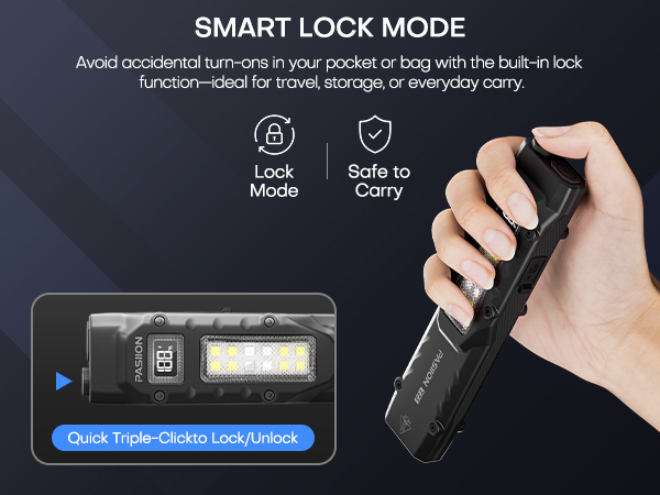 Flat edc flashlight rechargeable