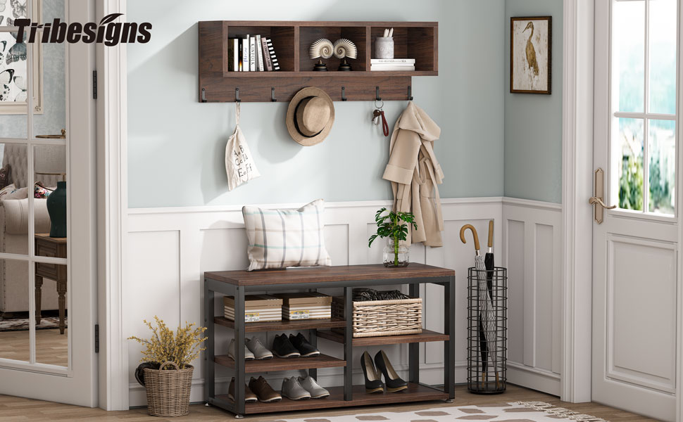 coat rakc shoe bench