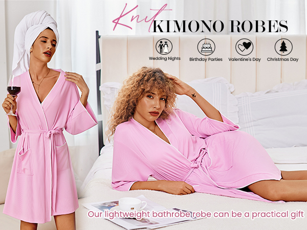 womens robes knee length