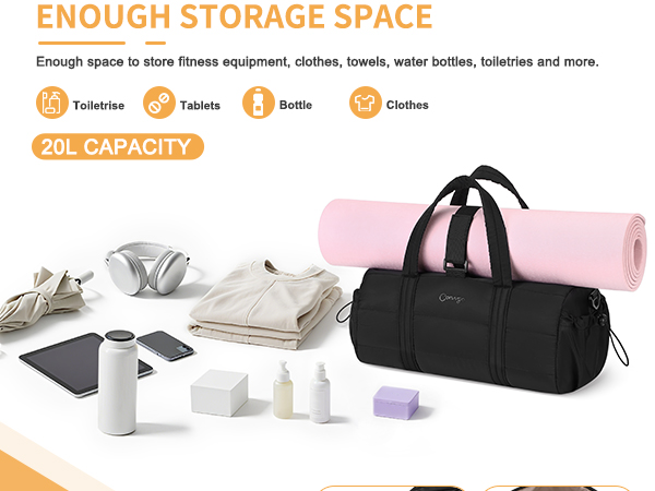 medium gym bag yoga holder