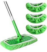 ZEHRAI 3 Pack Reusable 100% Coral Fleece Mop Pads Compatible with Swiffer Sweeper, Wet and Dry Fl...