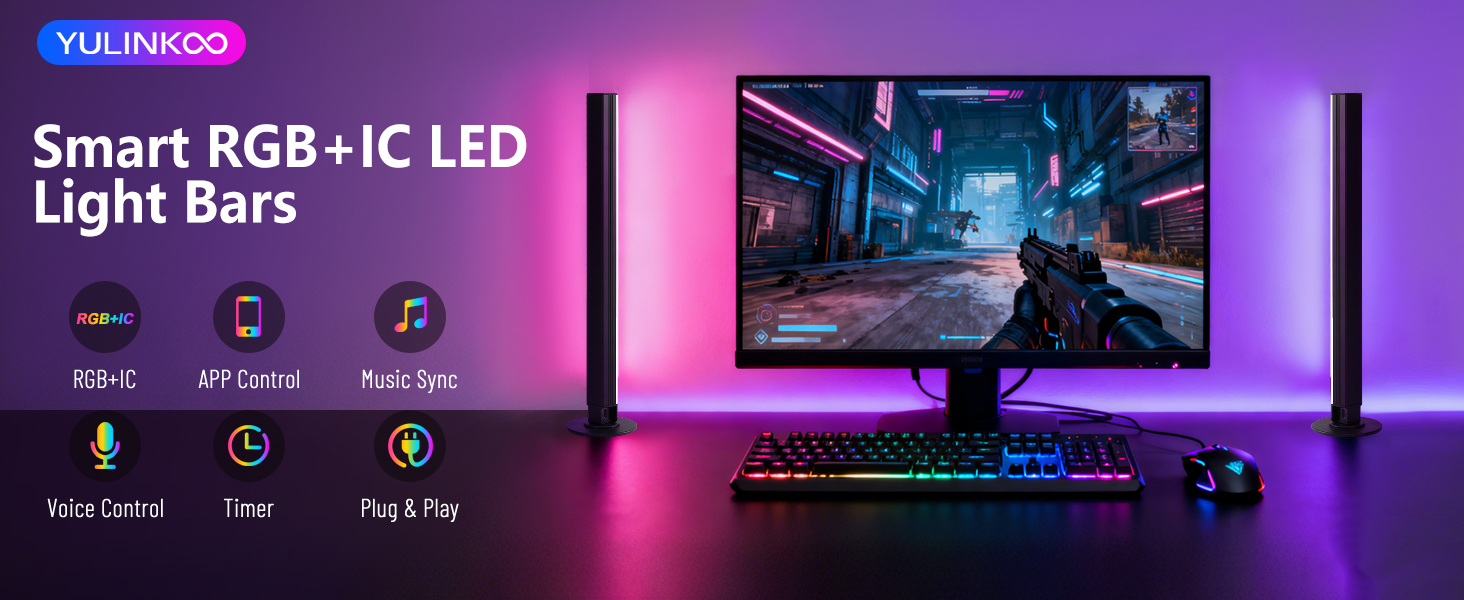 Smart RGB+IC LED Light Bars