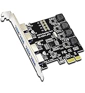 GLOTRENDS U3044 4 Port USB-A 3.0 5Gbps PCIe Adapter Card, Compatible with Windows and Linux (Not ...