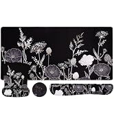 MOSISO Keyboard Mouse Pad Set, Large Gaming Mouse Pad&amp;Keyboard Wrist Rest&amp;Mouse Wrist Rest&amp;Coaste...