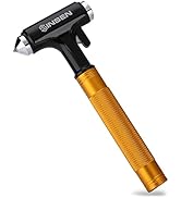 SINSEN Car Window Breaker, Seabelt Cutter, Aluminum Safety Hammer to Break Glass, 3-in-1 Emergenc...