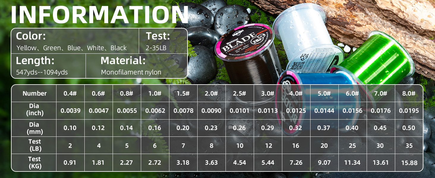 Monofilament Fishing Line bass fishing trout fishing line catfish tackle hilo de pesca lead core