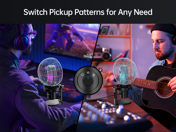 Microphone usecase scenario with Cardioid Pattern