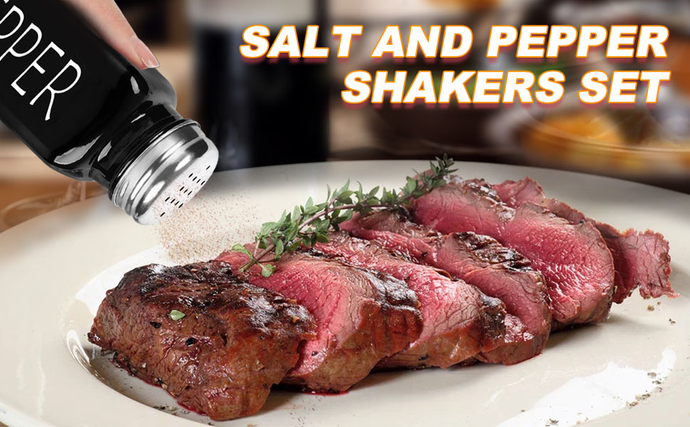 2 Pack Salt and Pepper Shakers Set