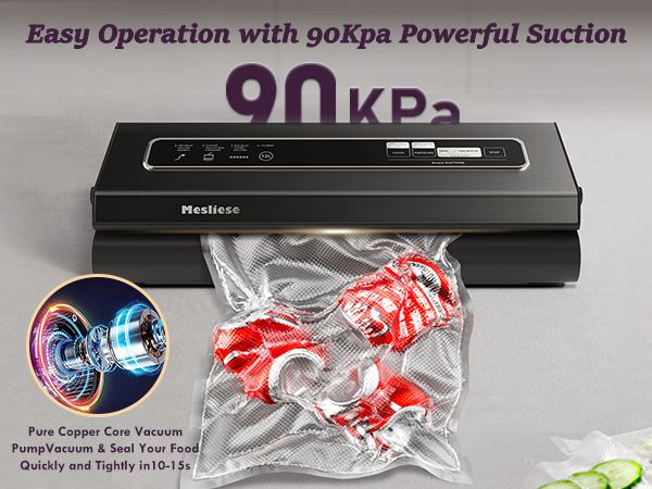 90kpa powerful suction