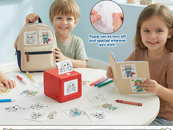 AI Mini Sticker Printer for Kids