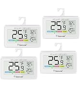 Geevon Digital Refrigerator Thermometer 4 Pack, IP65 Waterproof Fridge and Freeze Thermometer wit...