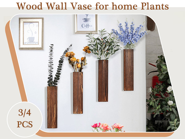 wood vase