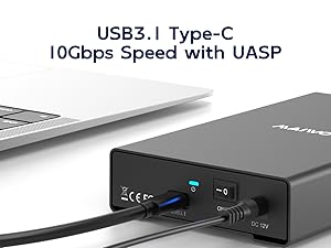 USB 3.0 3.1 3.2 Tipo-C a 2.5 SATA externo de 3,5 pulgadas Lector de adaptador de caja de disco