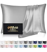 Silk Pillowcase for Hair and Skin, Mulberry Silk Pillow Cases Standard Size, Soft Anti Acne Cooli...