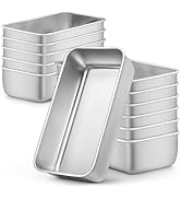 LIANYU Bread Loaf Pans Set of 12, 9x5 Inch Stainless Steel Bread Baking Pans for Homemade Sourdou...