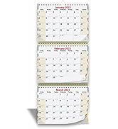 2023 2024 3-Month Wall Calendar by StriveZen, Move-a-Page, 11 x 26 Inches, Large, Vertical, Wire ...
